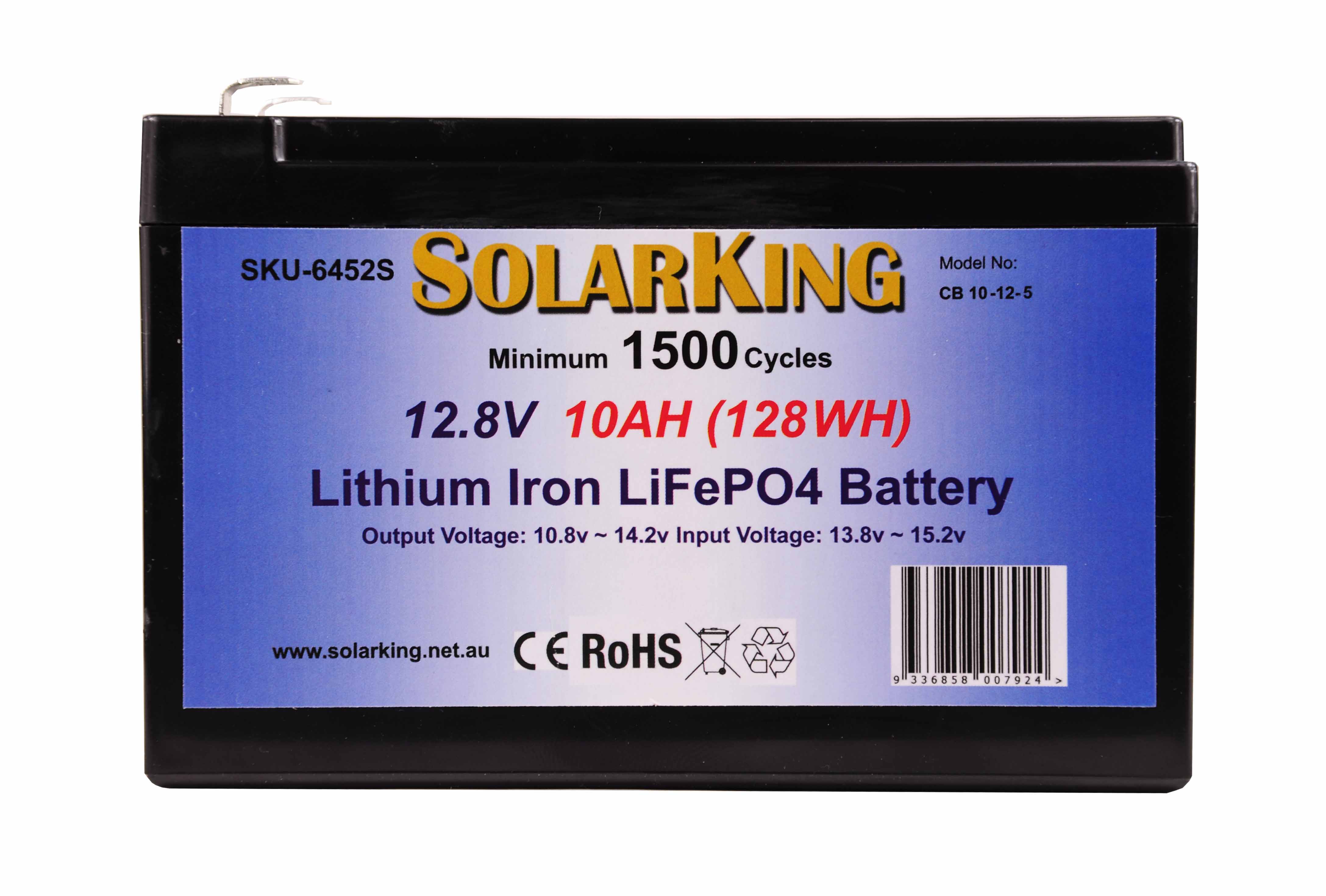 10AH Lithium LiFe PO4 SolarKing Battery -CB-10-12-5